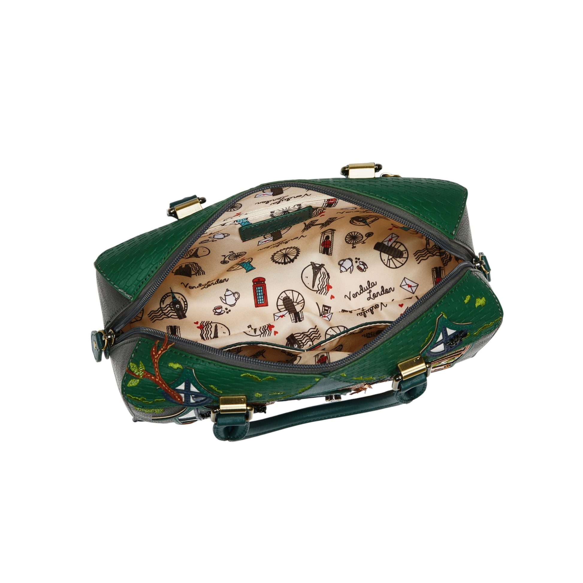 BOLSO SPEEDY BOWLER THE WITCHES PANTRY de Vendula London  de venta en Maldit Rita. Interior