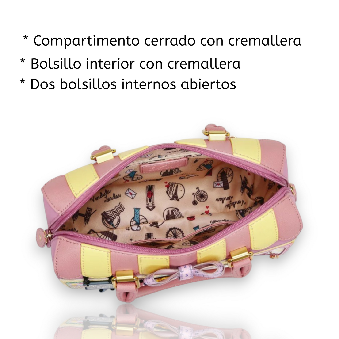 Bolso Sewing shop de Vendula London, tienda de telas, venta en Maldita Rita. Interior.