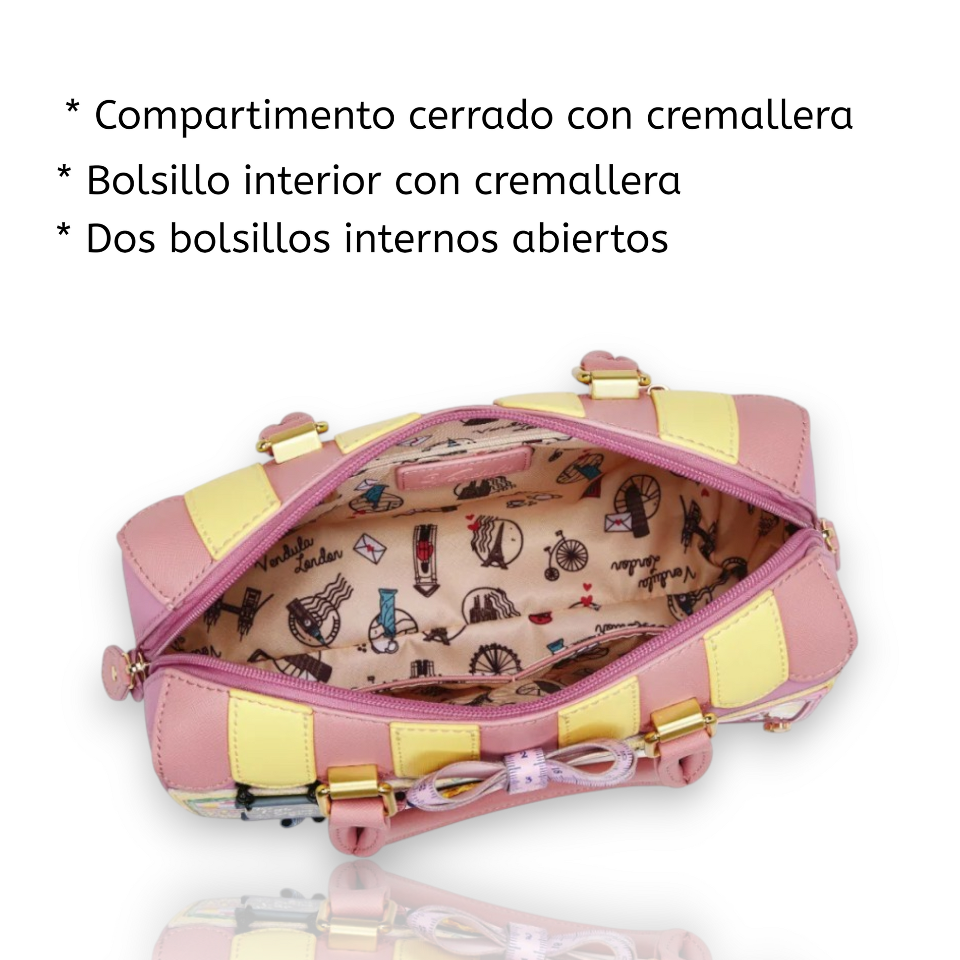 Bolso Sewing shop de Vendula London, tienda de telas, venta en Maldita Rita. Interior.
