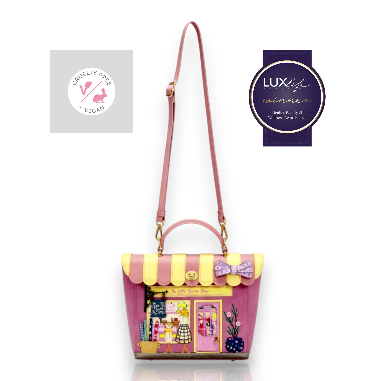 Vendula Sewing shop mochila clásica, mochila rosa de mujer, de Vendula London. Venta en Maldita Rita.