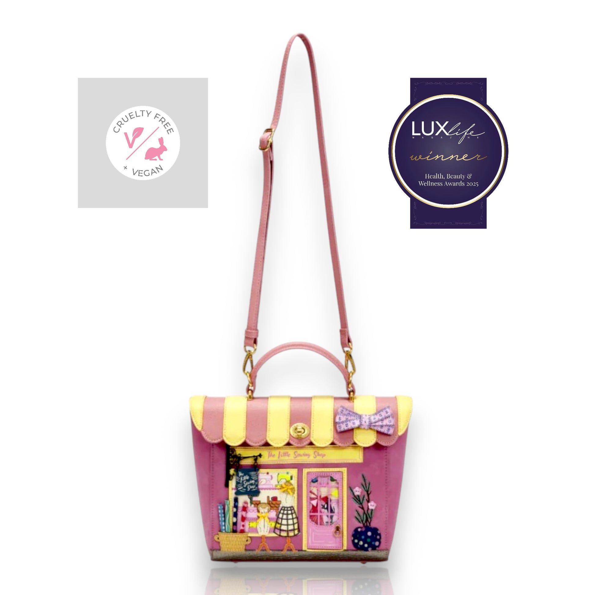 Vendula Sewing shop mochila clásica, mochila rosa de mujer, de Vendula London. Venta en Maldita Rita.