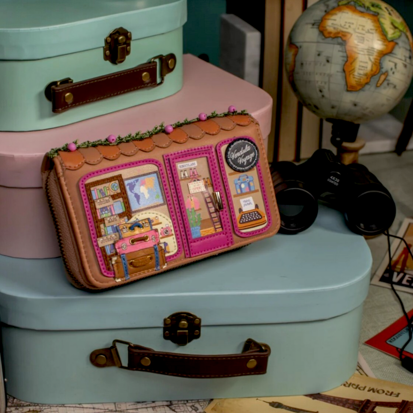 VENDULA VOYAGE -CARTERA CON CREMALLERA ALREDEDOR