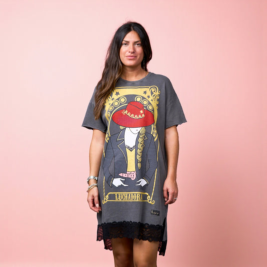 Vestido Luchadora de Anabel Lee ropa de venta en Maldita Rita, detalle modelo