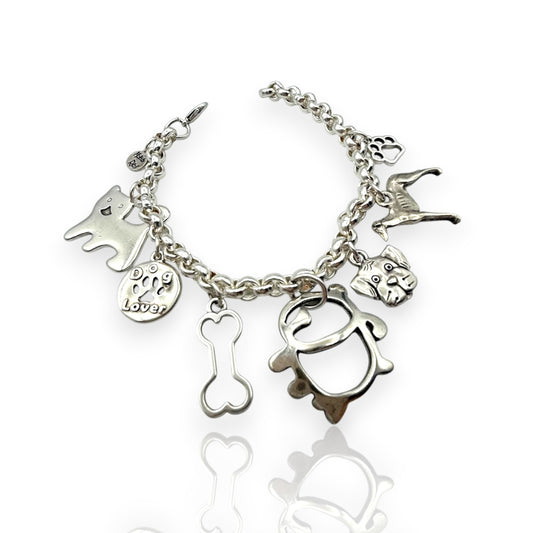 Pulsera Temática Perros de Maldita Rita, con colgantes de perritos, lateral