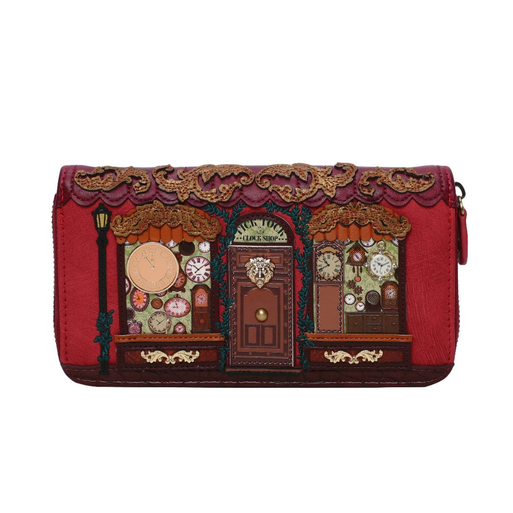 Billetera grande Tick tock clok shop de Vendula London, venta en aldita Rita