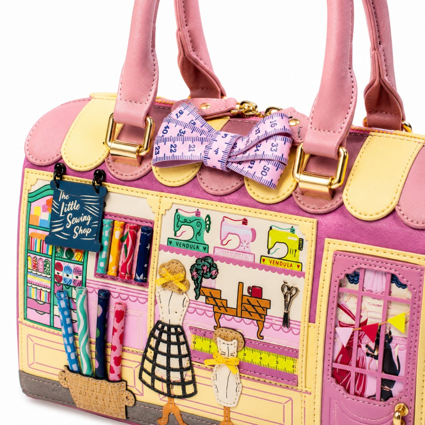 Bolso Sewing shop de Vendula London, tienda de telas, venta en Maldita Rita. Detalles principales