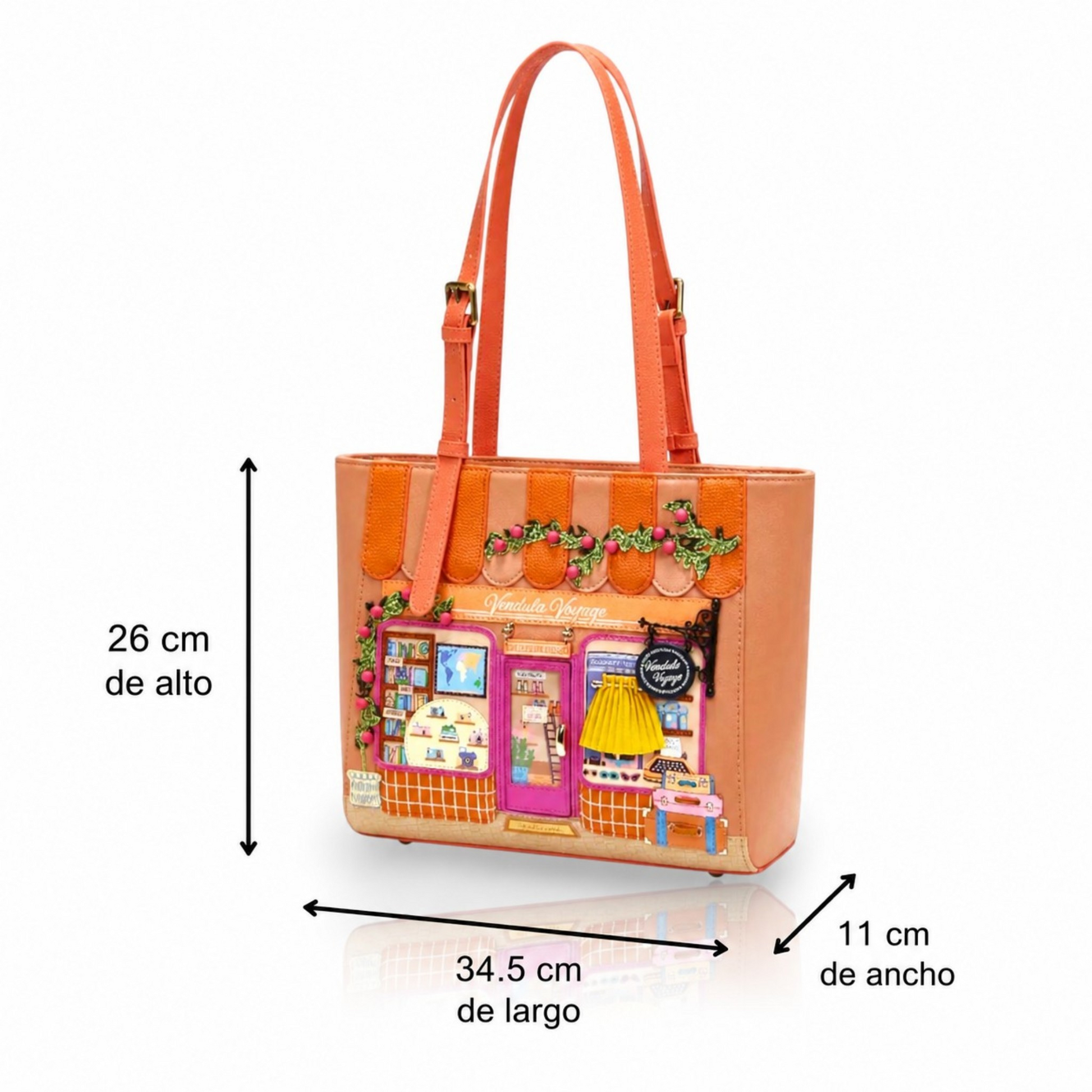 Vendula Voyage Bolso shopper de Vendula London, venta en Maldita Rita, España. Medidas del bolso.